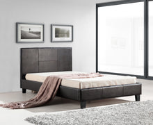 Load image into Gallery viewer, King Single PU Leather Bed Frame Brown