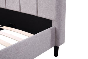 King Linen Fabric Deluxe Bed Frame Beige