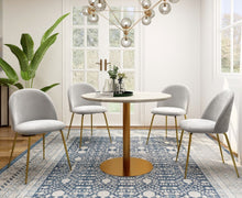Load image into Gallery viewer, Grey Audrey Taylor Gold 5 Piece Dining Set