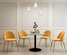 Load image into Gallery viewer, Gold Audrey Taylor Black 5 Piece Dining Set