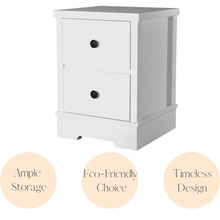 Load image into Gallery viewer, Margaux White Coastal Style Bedside Table