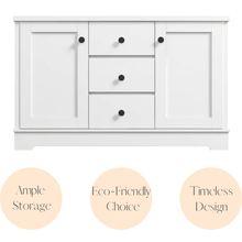 Load image into Gallery viewer, Margaux White Coastal Style Sideboard Buffet Unit