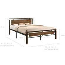 Load image into Gallery viewer, Nicole Industrial Bed Size King Single