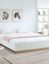 Load image into Gallery viewer, Aiden Industrial Contemporary White Oak Bed Base