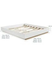 Load image into Gallery viewer, Aiden Industrial Contemporary White Oak Bed Base