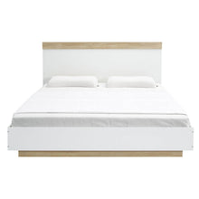 Load image into Gallery viewer, Aiden Industrial Contemporary White Oak Bed Frame King Size