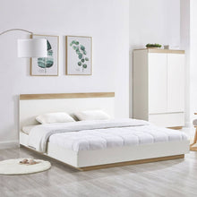 Load image into Gallery viewer, Aiden Industrial Contemporary White Oak Bed Frame King Size