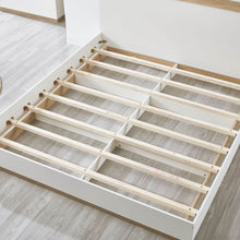 Load image into Gallery viewer, Aiden Industrial Contemporary White Oak Bed Frame King Size