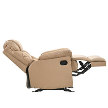 Load image into Gallery viewer, Leather Rocking Recliner Chair Armchair Swing Gliding Beige