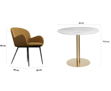 Load image into Gallery viewer, Gold Jeffrey Joan 5 Piece Dining Set