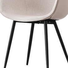 Load image into Gallery viewer, Loney Light Grey Upholstered PU Fabric Dining Chair Set of 2