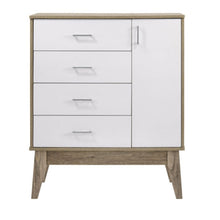 Load image into Gallery viewer, Tallboy 4 Chest of Drawers with Door Cabinet Storage Shelf