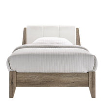 Load image into Gallery viewer, Wooden Bed Frame with Leather Upholstered Bed Head Size King