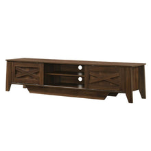 Load image into Gallery viewer, Industrial Style 180cm TV Stand Cabinet Entertainment Unit Dark Wood Lowline Sliding Door