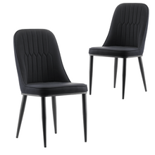 Load image into Gallery viewer, Stan Black Elegant Classic Design Dining Chair Set of 2