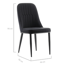 Load image into Gallery viewer, Stan Black Elegant Classic Design Dining Chair Set of 2