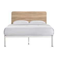 Load image into Gallery viewer, Chesca Bed Frame Modern White Metal &amp; Wood King