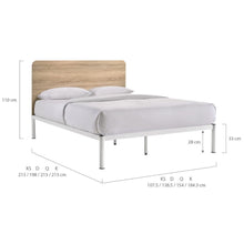Load image into Gallery viewer, Chesca Bed Frame Modern White Metal &amp; Wood King