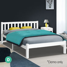 Load image into Gallery viewer, Artiss Double Full Size Wooden Bed Frame SOFIE Pine Timber Mattress Base Bedroom