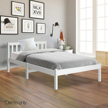 Load image into Gallery viewer, King Single Wooden Bed Frame - White