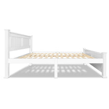 Load image into Gallery viewer, Double Size Wooden Bed Frame - White