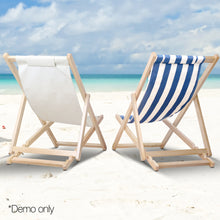 Load image into Gallery viewer, Artiss Fodable Beach Sling Chair - Sand