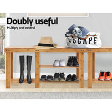 Load image into Gallery viewer, Artiss Bamboo Shoe Rack Bench