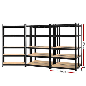 Giantz 5X0.9M Warehouse Shelving Garage Storage Racking Steel Metal Shelves