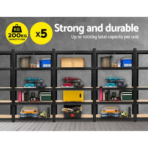 Giantz 5X0.9M Warehouse Shelving Garage Storage Racking Steel Metal Shelves