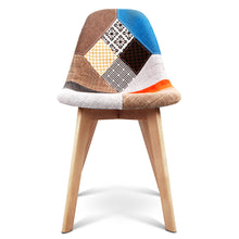 Load image into Gallery viewer, Artiss Set of 2 Retro Beech Fabric Dining Chair - Multi Colour