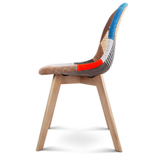 Load image into Gallery viewer, Artiss Set of 2 Retro Beech Fabric Dining Chair - Multi Colour