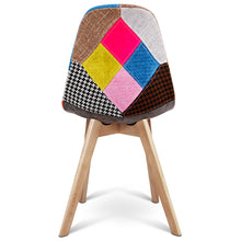 Load image into Gallery viewer, Artiss Set of 2 Retro Beech Fabric Dining Chair - Multi Colour