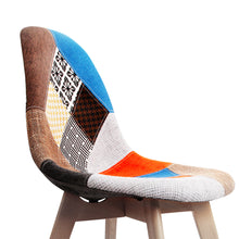 Load image into Gallery viewer, Artiss Set of 2 Retro Beech Fabric Dining Chair - Multi Colour