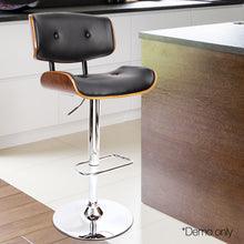 Load image into Gallery viewer, Artiss Wooden Gas Lift  Bar Stools - Black