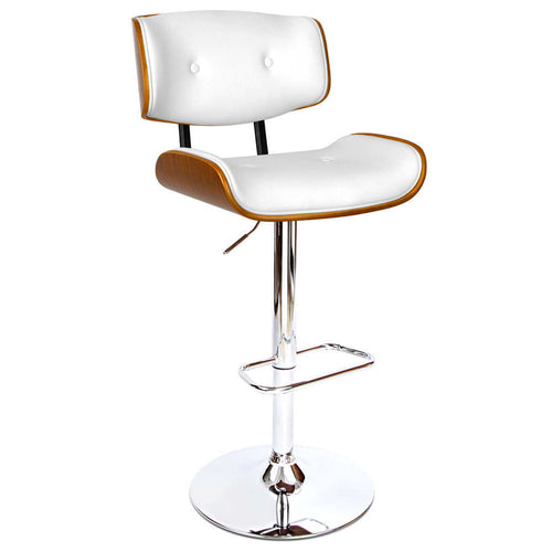 Artiss Wooden Gas Lift  Bar Stools - White