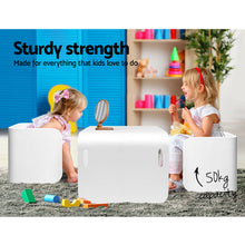 Load image into Gallery viewer, Artiss Kids Table and Chair Set Study Desk Dining White