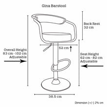 Load image into Gallery viewer, 2 x GINA BAR STOOL WHITE