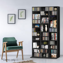 Load image into Gallery viewer, Artiss Adjustable Book Storage Shelf Rack Unit - Black