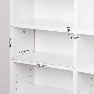 Artiss Adjustable Book Storage Shelf Rack Unit - White