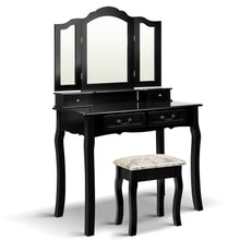 Load image into Gallery viewer, Artiss Dressing Table with Mirror - Black