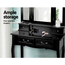 Load image into Gallery viewer, Artiss Dressing Table with Mirror - Black