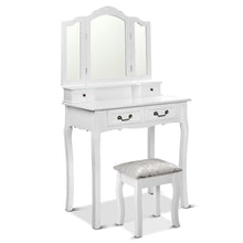 Load image into Gallery viewer, Artiss Dressing Table with Mirror - White