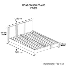 Load image into Gallery viewer, Mondeo Bedframe Double Size Brown