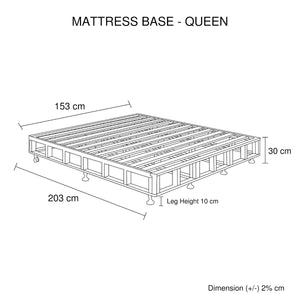 Mattress Base Queen Size Beige