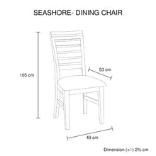 Load image into Gallery viewer, Seashore Dining Chair Fabric Seat