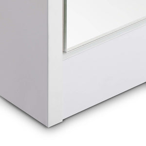 Artiss 5 Drawer Mirrored Wooden Shoe Cabinet - White