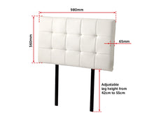 Load image into Gallery viewer, PU Leather Single Bed Deluxe Headboard Bedhead - White
