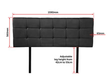 Load image into Gallery viewer, PU Leather Queen Bed Deluxe Headboard Bedhead - Black