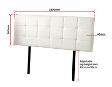 Load image into Gallery viewer, PU Leather King Bed Deluxe Headboard Bedhead - White