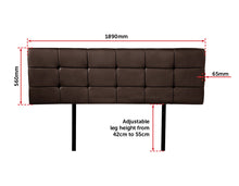 Load image into Gallery viewer, PU Leather King Bed Deluxe Headboard Bedhead - Brown